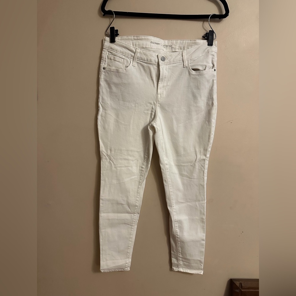 Old Navy Women's Cream Skinny Jeans